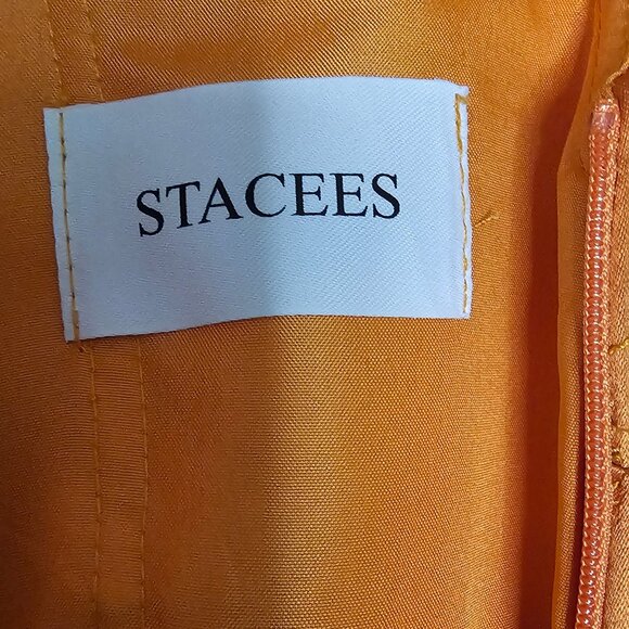 Stacees Orange Floor Length Homecoming Dress - Picture 3 of 3